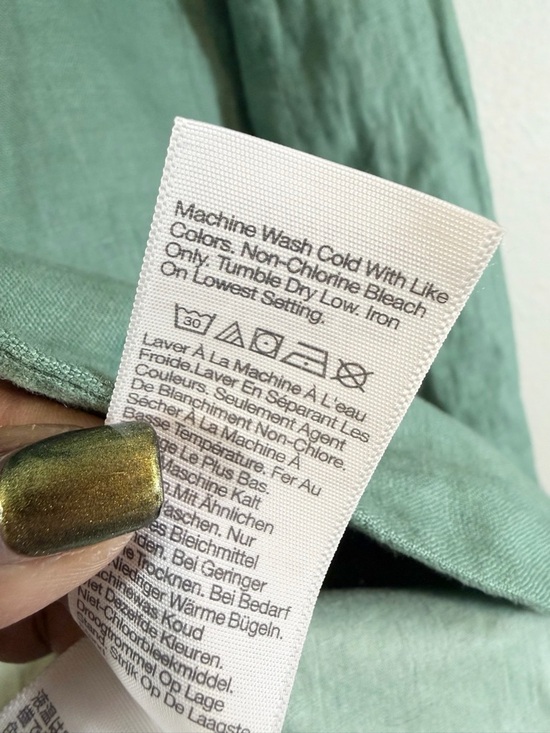 Madewell Larsen Blazer Green Linen XXS (2XS) One Button Jacket Preppy Academia - Picture 9 of 13